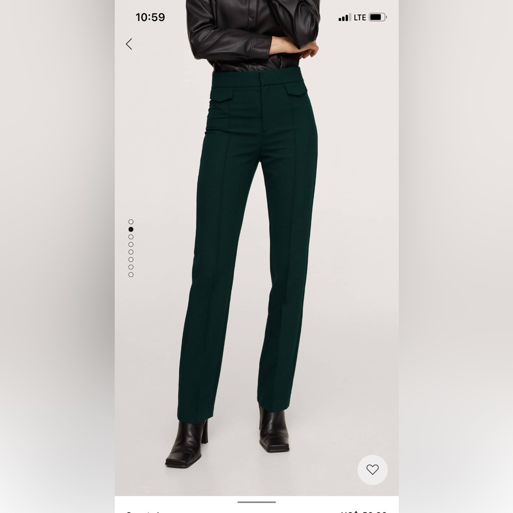 Bottle green mango trousers